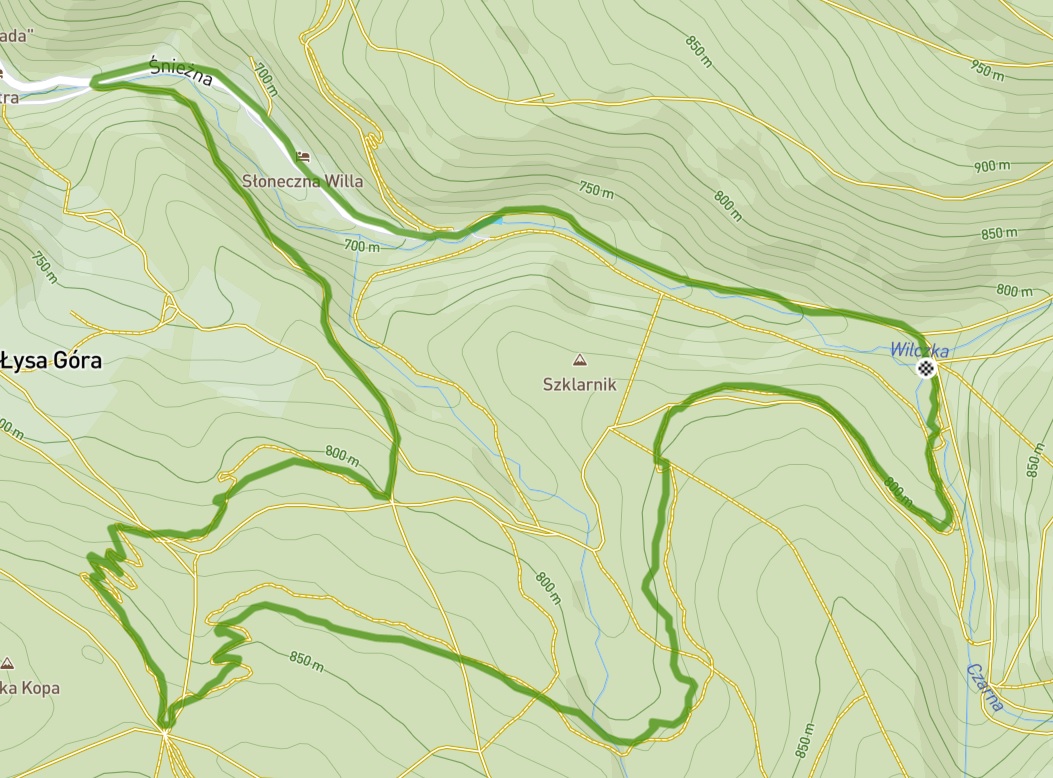 Pętla Pod Śnieżnikiem mapa